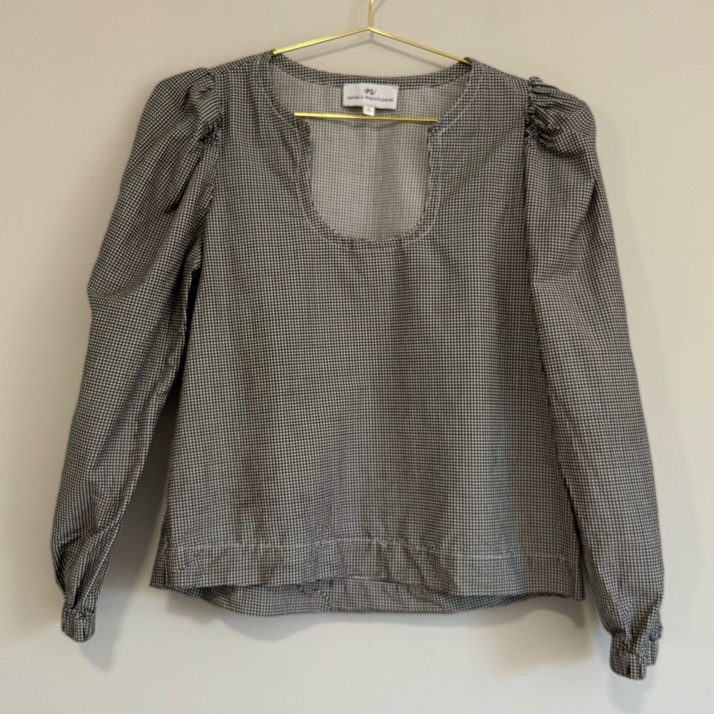 Never A Wallflower Black and White Patterned Blouse